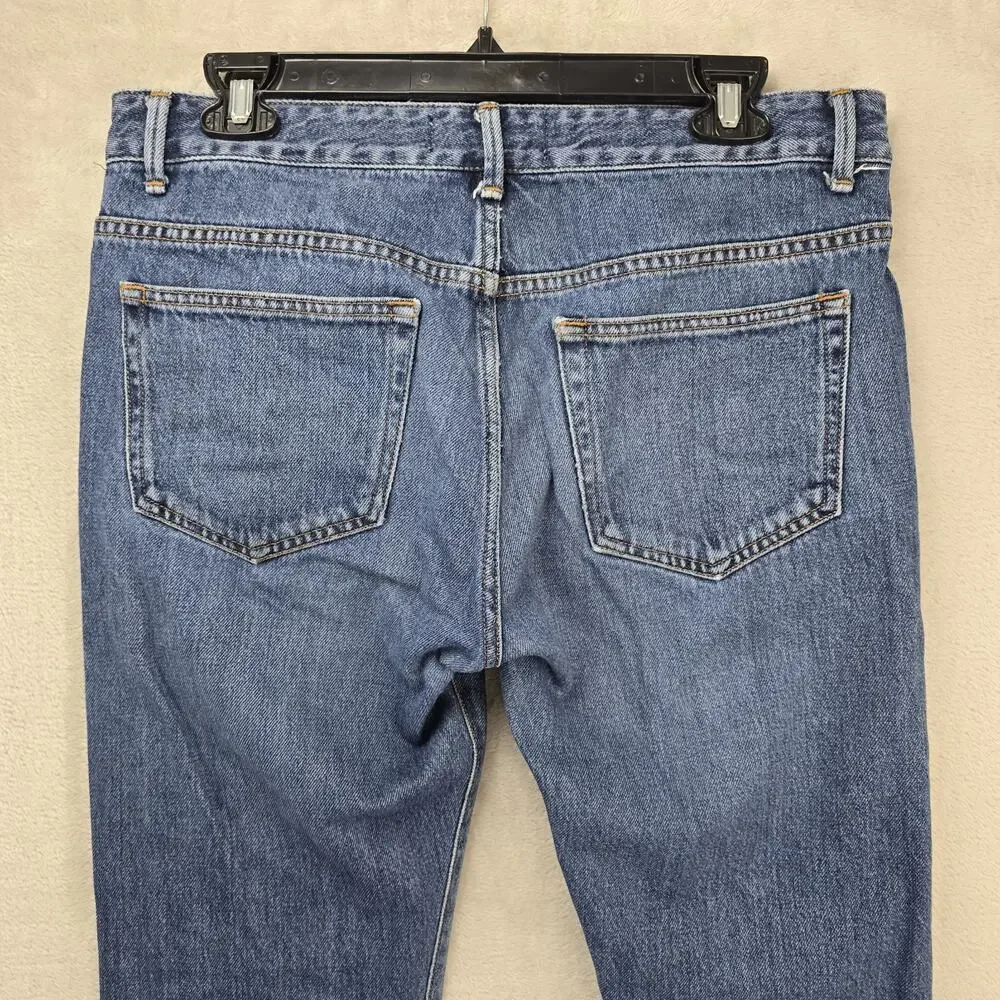 Officine Generale Blue Denim Jeans Mems 31 (Fits 32x31) 5-Pocket Button Fly